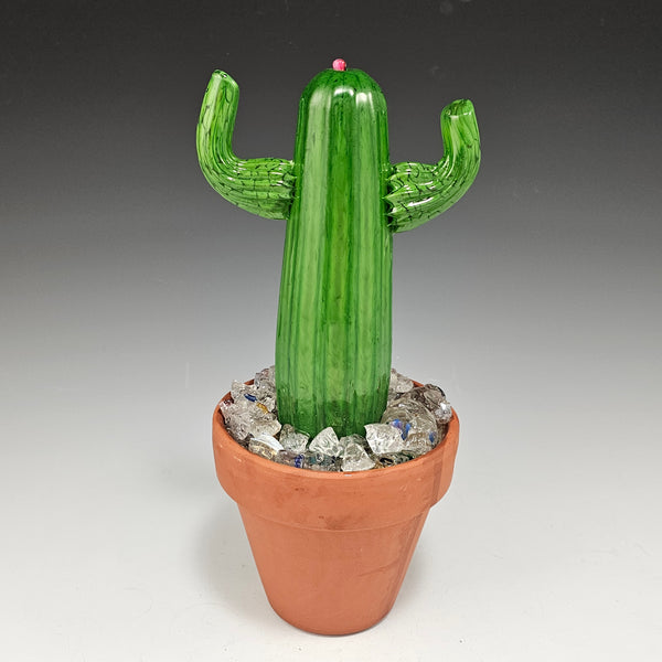 Potted Glass Cactus - Rosetree Blown Glass Studio and Gallery