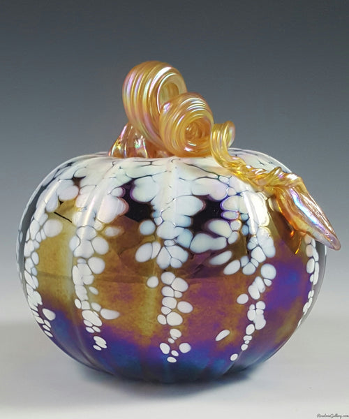 Color Striped Pumpkins - Rosetree Blown Glass Studio and Gallery | New Orleans