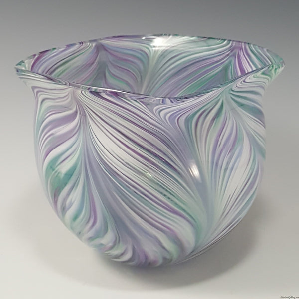 Peacock Bowl - Rosetree Blown Glass Studio and Gallery | New Orleans