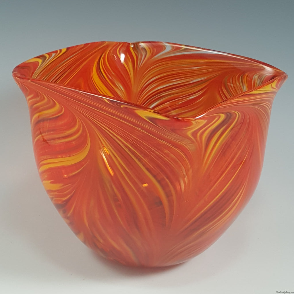 Peacock Bowl - Rosetree Blown Glass Studio and Gallery | New Orleans