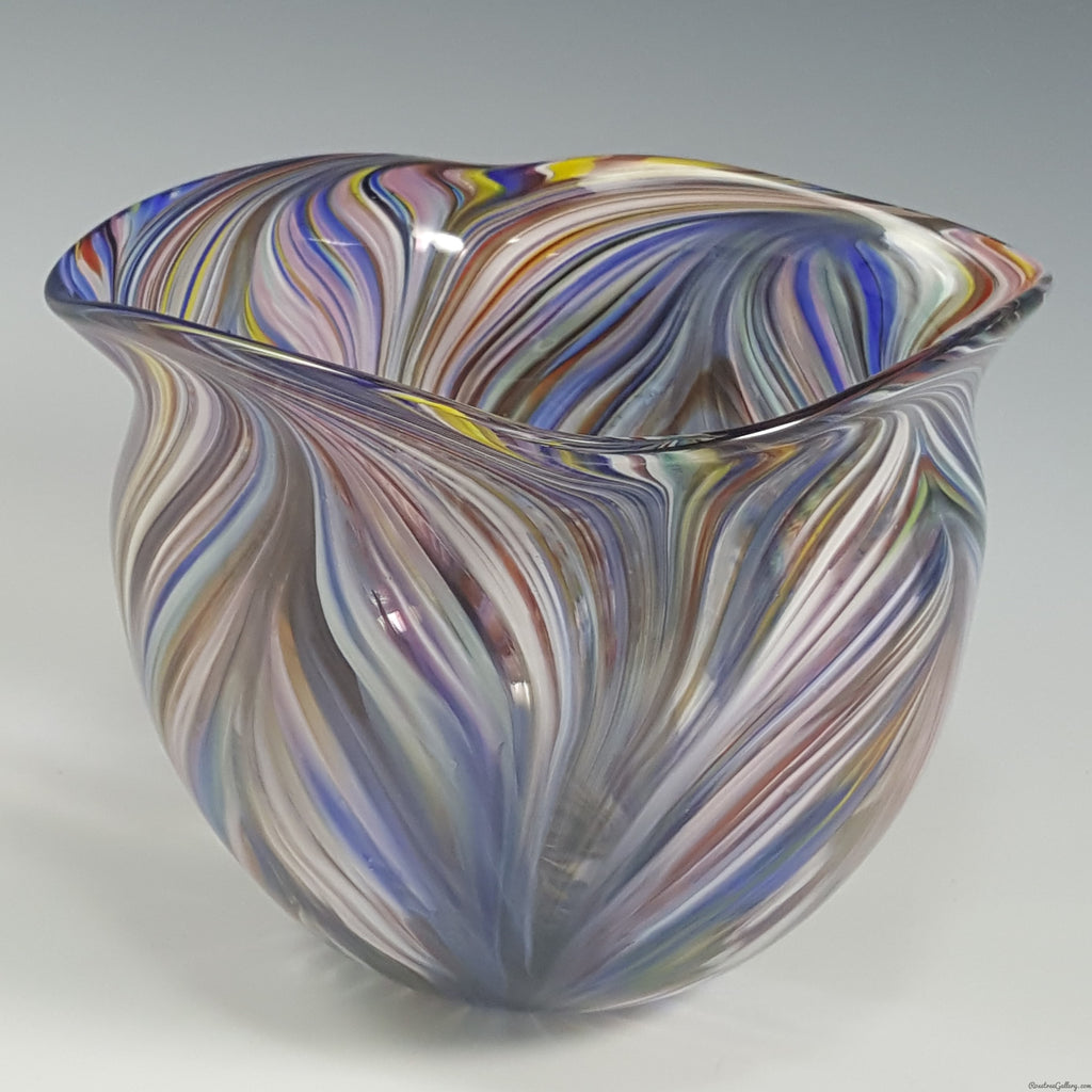 Peacock Bowl - Rosetree Blown Glass Studio and Gallery | New Orleans