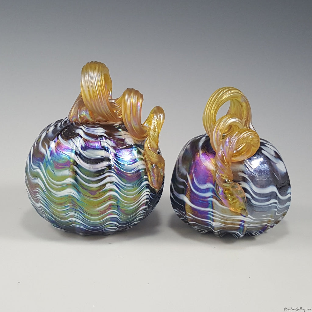 Iridescent Pumpkins - Rosetree Blown Glass Studio and Gallery | New Orleans