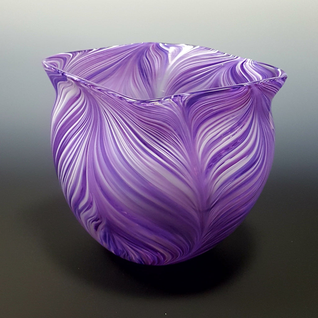 Peacock Bowl - Rosetree Blown Glass Studio and Gallery | New Orleans