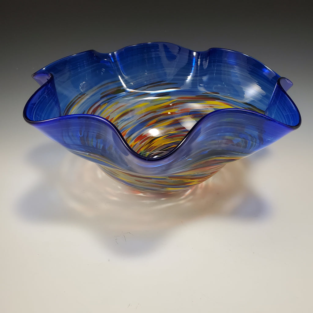 Fluted Primo Bowl - Rosetree Blown Glass Studio and Gallery | New Orleans