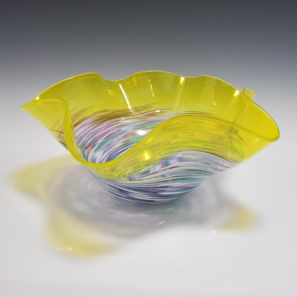Fluted Primo Bowl - Rosetree Blown Glass Studio and Gallery | New Orleans