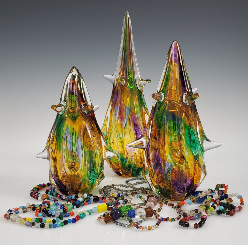 Twelfth Night Trees - Rosetree Blown Glass Studio and Gallery | New Orleans