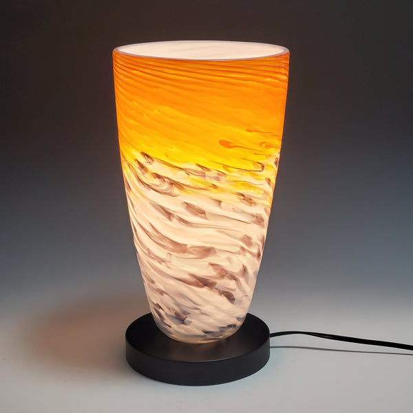 Optic Spiral Cone Uplight - Rosetree Blown Glass Studio and Gallery