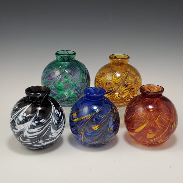 Round Bud Vase - Rosetree Blown Glass Studio and Gallery