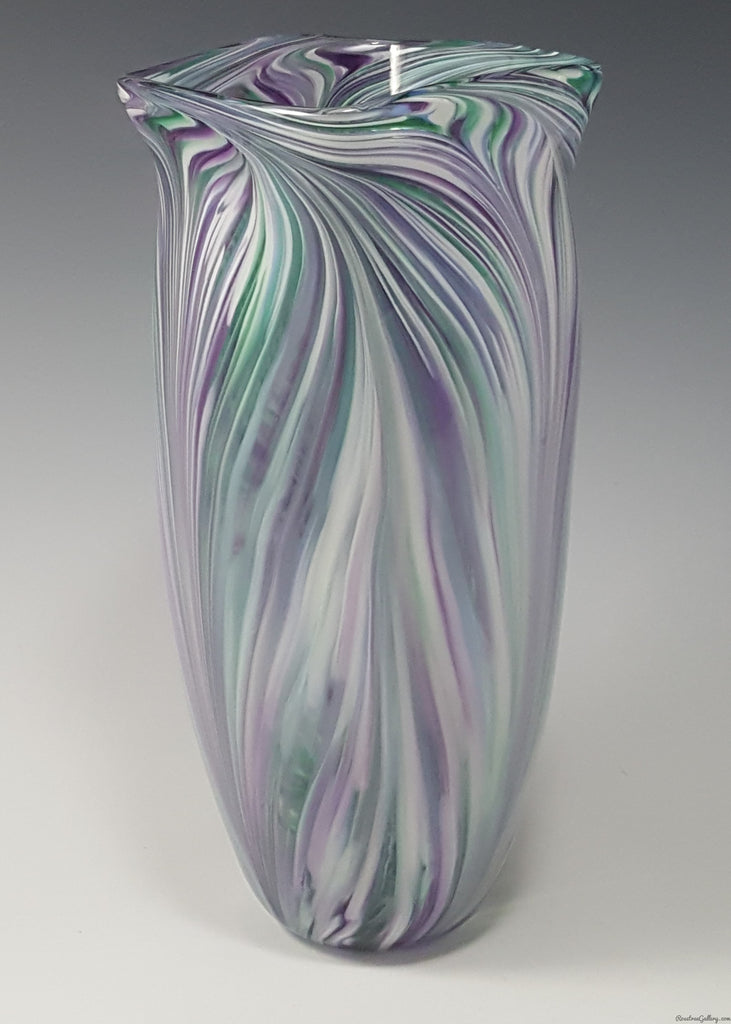Peacock Vase - Rosetree Blown Glass Studio and Gallery | New Orleans