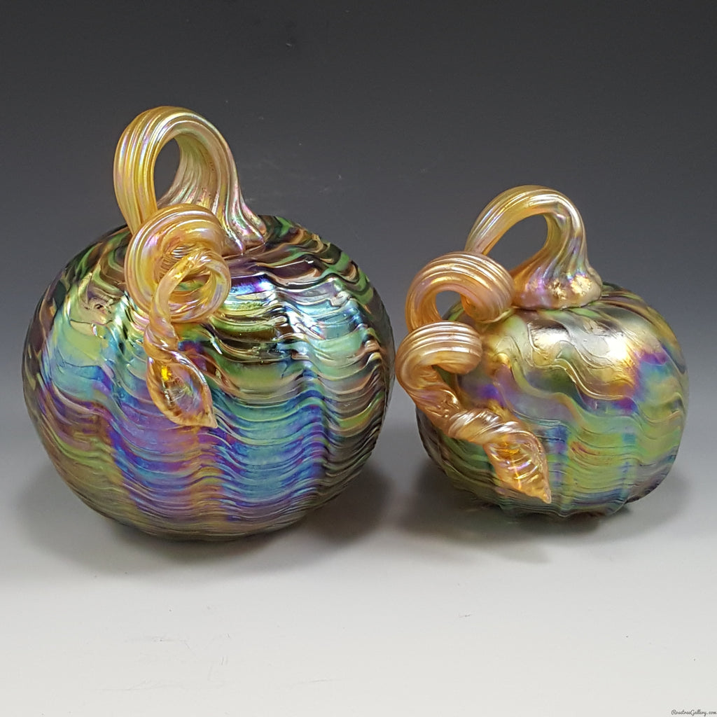 Iridescent Pumpkins - Rosetree Blown Glass Studio and Gallery | New Orleans
