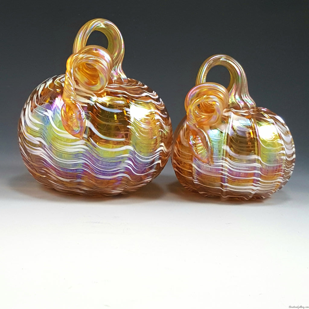 Iridescent Pumpkins - Rosetree Blown Glass Studio and Gallery | New Orleans