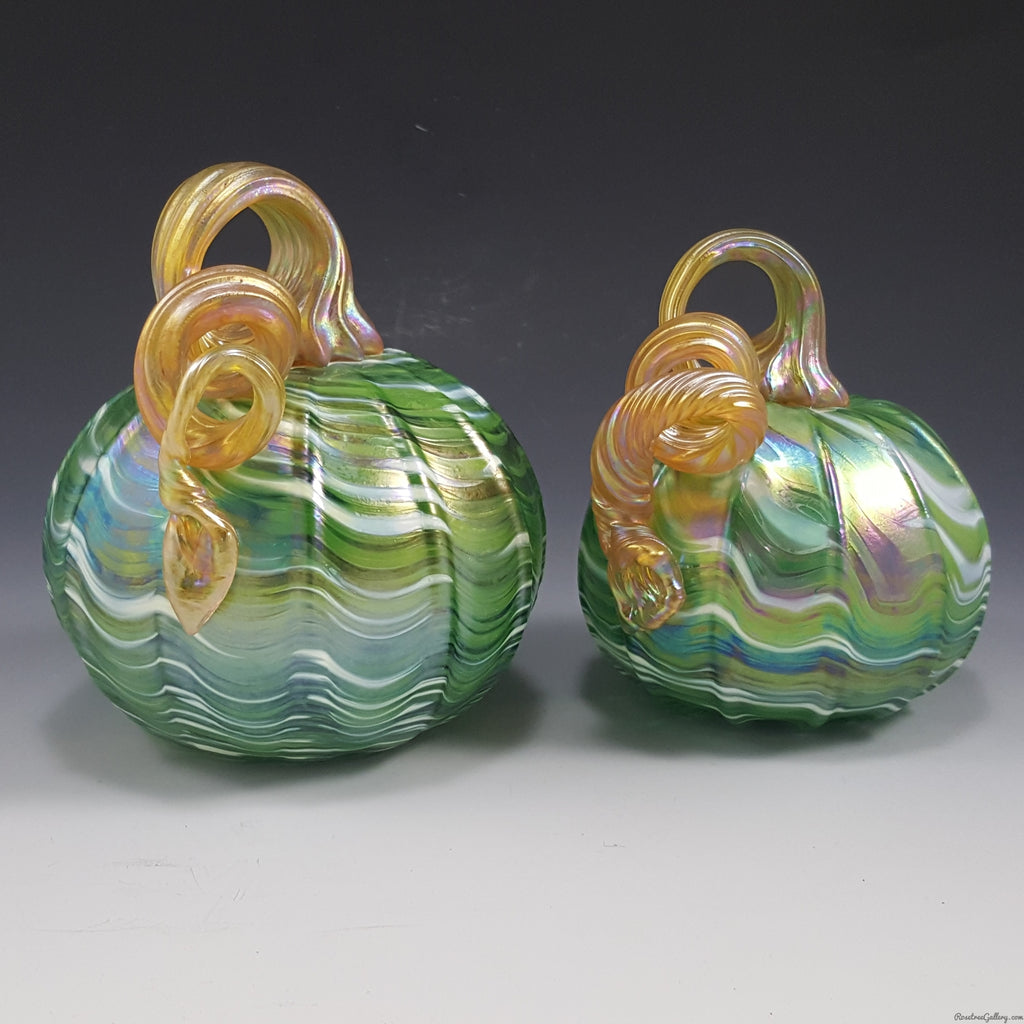 Iridescent Pumpkins - Rosetree Blown Glass Studio and Gallery | New Orleans