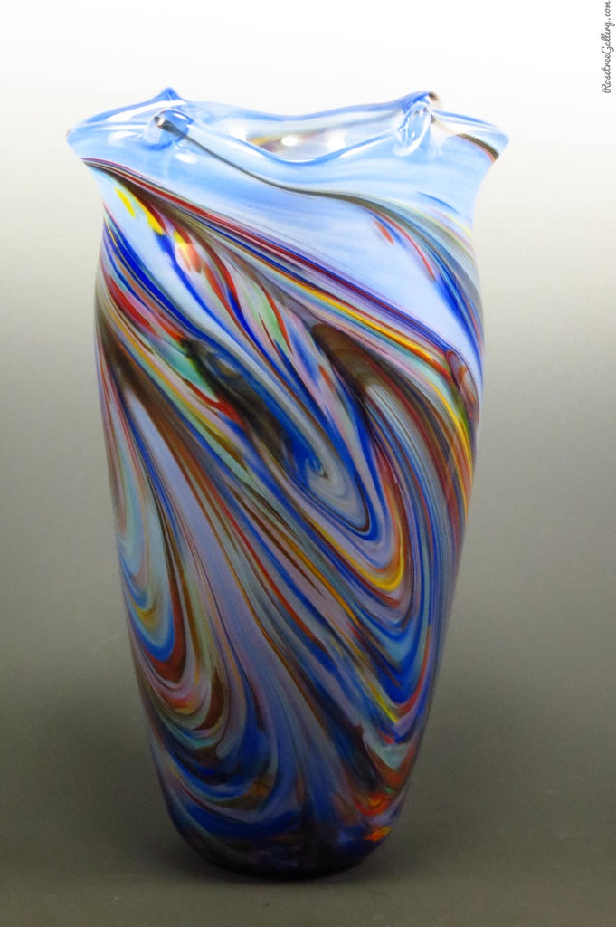 Color Pinched Vase - Rosetree Blown Glass Studio and Gallery | New Orleans