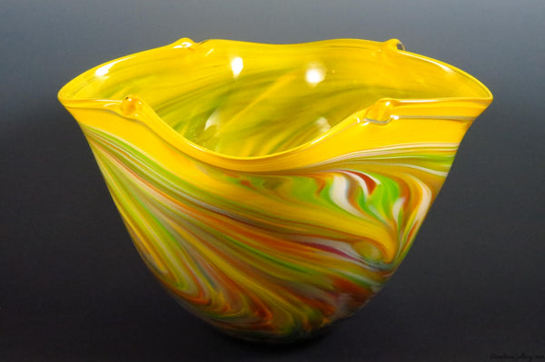 Color Pinched Bowls - Rosetree Blown Glass Studio and Gallery | New Orleans
