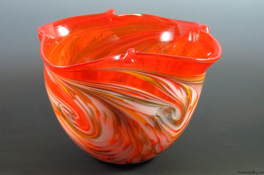 Color Pinched Bowls - Rosetree Blown Glass Studio and Gallery | New Orleans