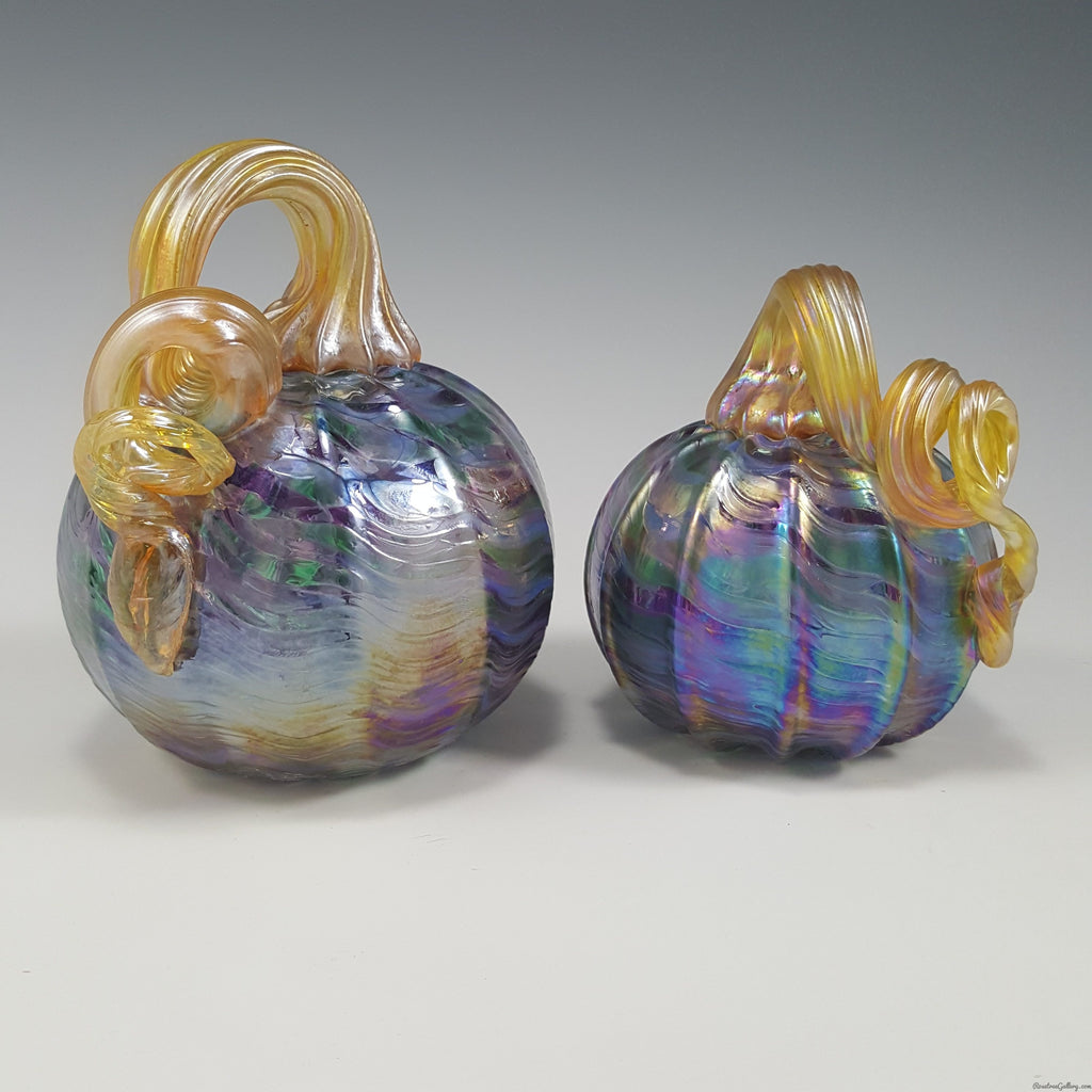 Iridescent Pumpkins - Rosetree Blown Glass Studio and Gallery | New Orleans