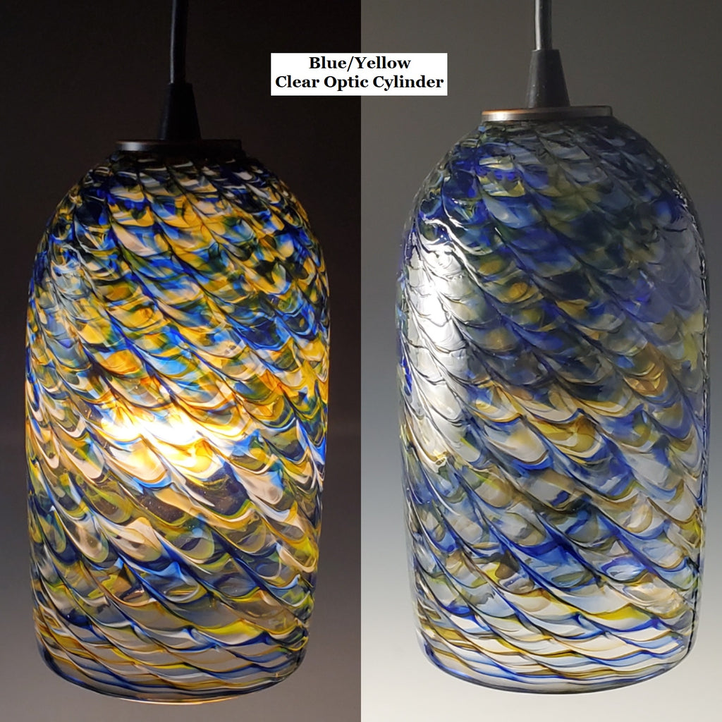 Clear Optic Pendant - Rosetree Blown Glass Studio and Gallery | New Orleans
