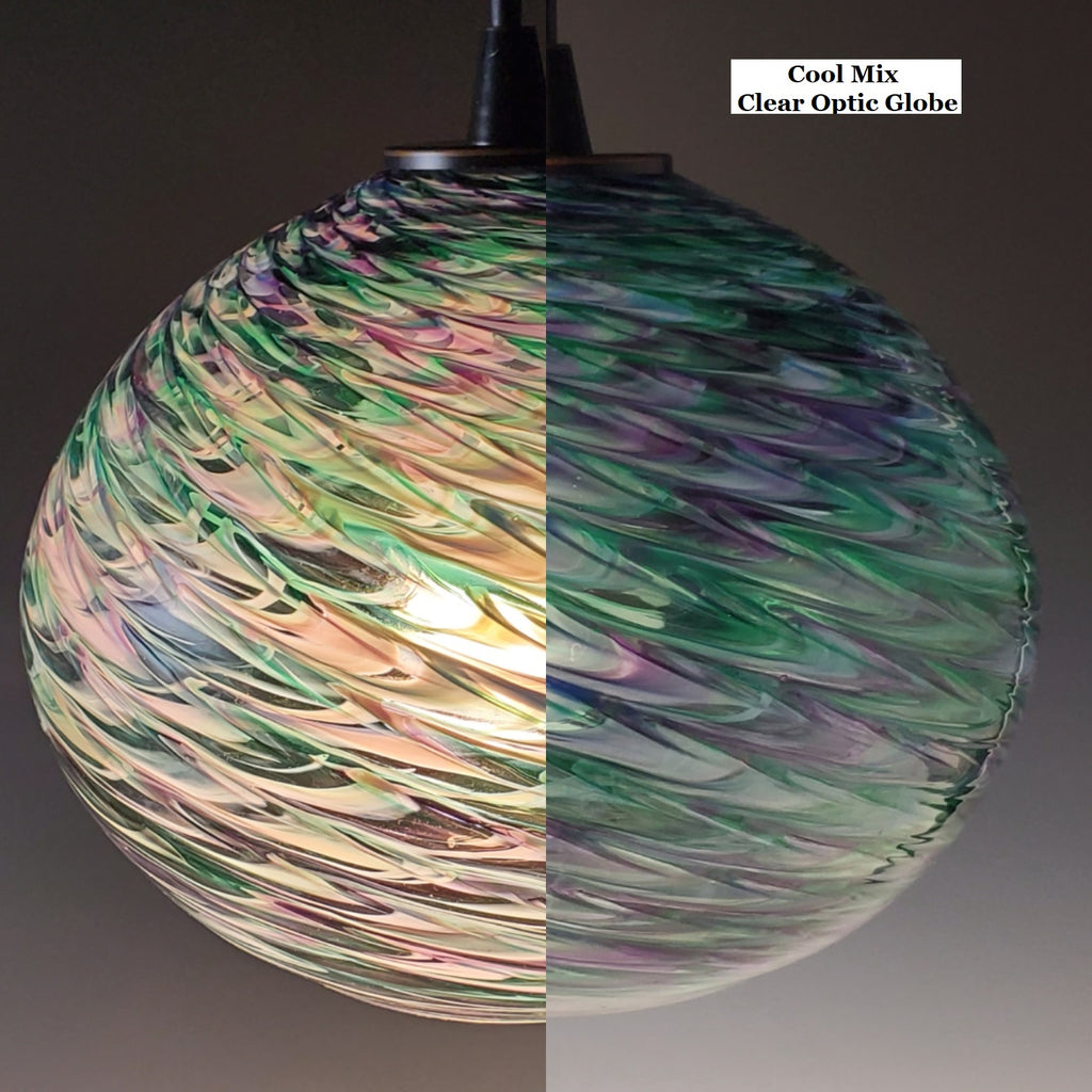 Clear Optic Pendant - Rosetree Blown Glass Studio and Gallery | New Orleans
