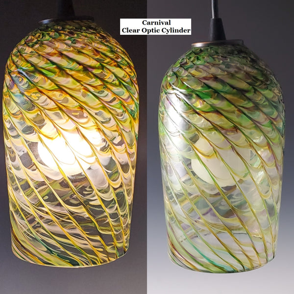 Clear Optic Pendant - Rosetree Blown Glass Studio and Gallery | New Orleans