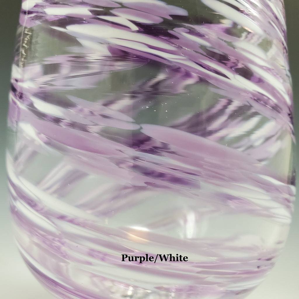 A Pair of Dizzy on the Rocks Glasses - Rosetree Blown Glass Studio and Gallery | New Orleans