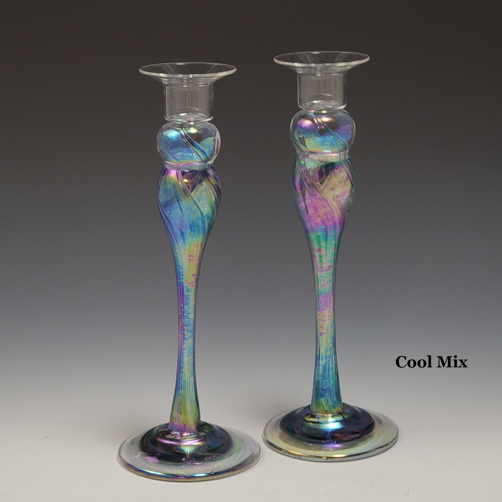 Candlestick Pair - Rosetree Blown Glass Studio and Gallery | New Orleans