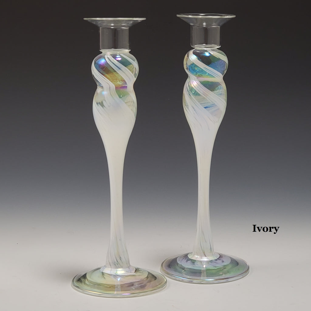 Candlestick Pair - Rosetree Blown Glass Studio and Gallery | New Orleans