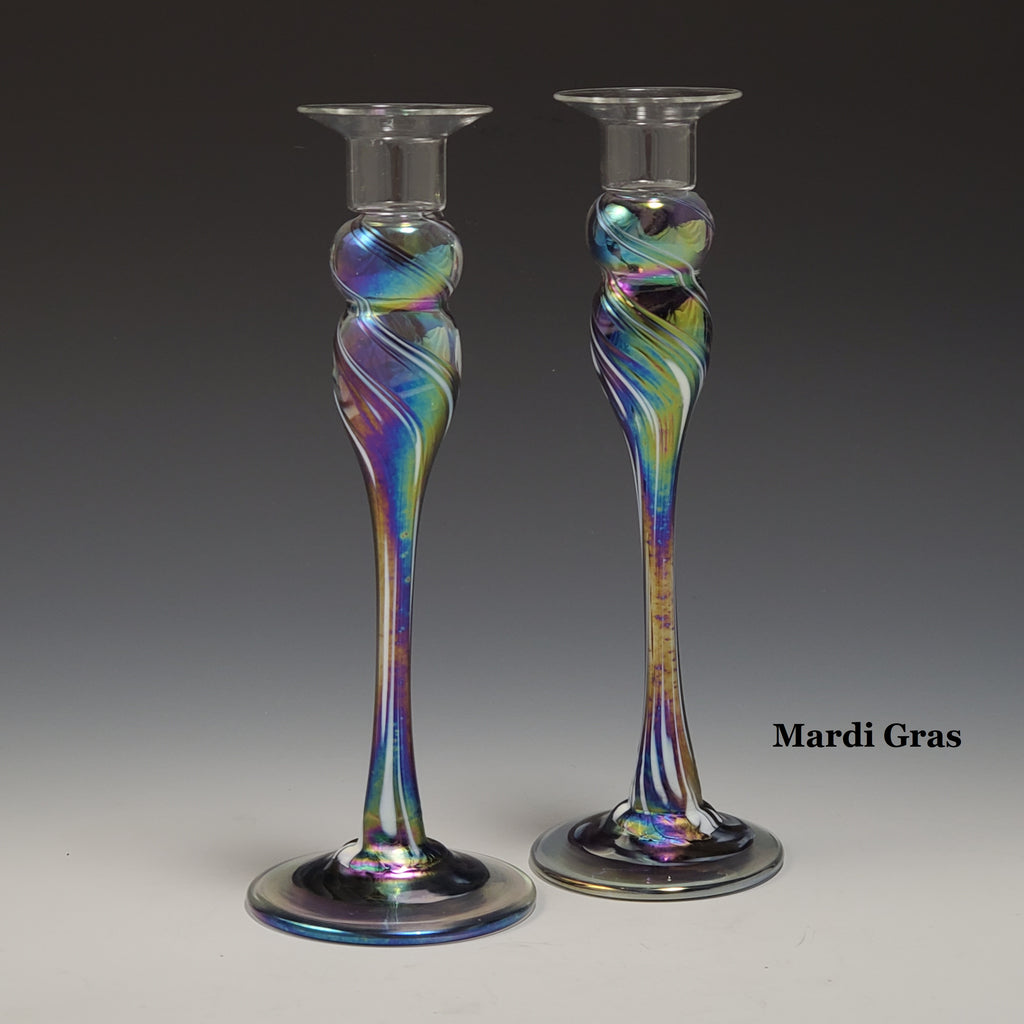 Candlestick Pair - Rosetree Blown Glass Studio and Gallery | New Orleans