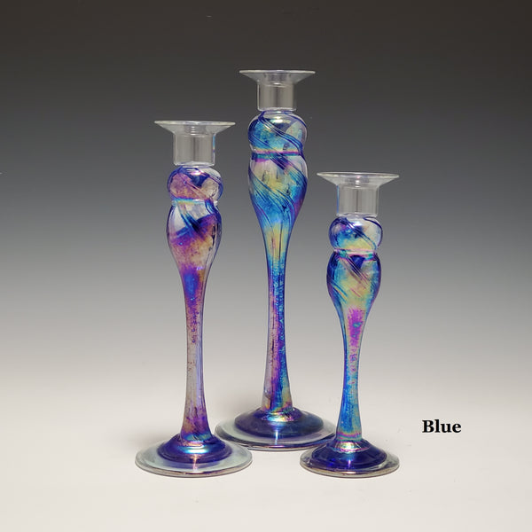 Candlestick Trio - Rosetree Blown Glass Studio and Gallery | New Orleans