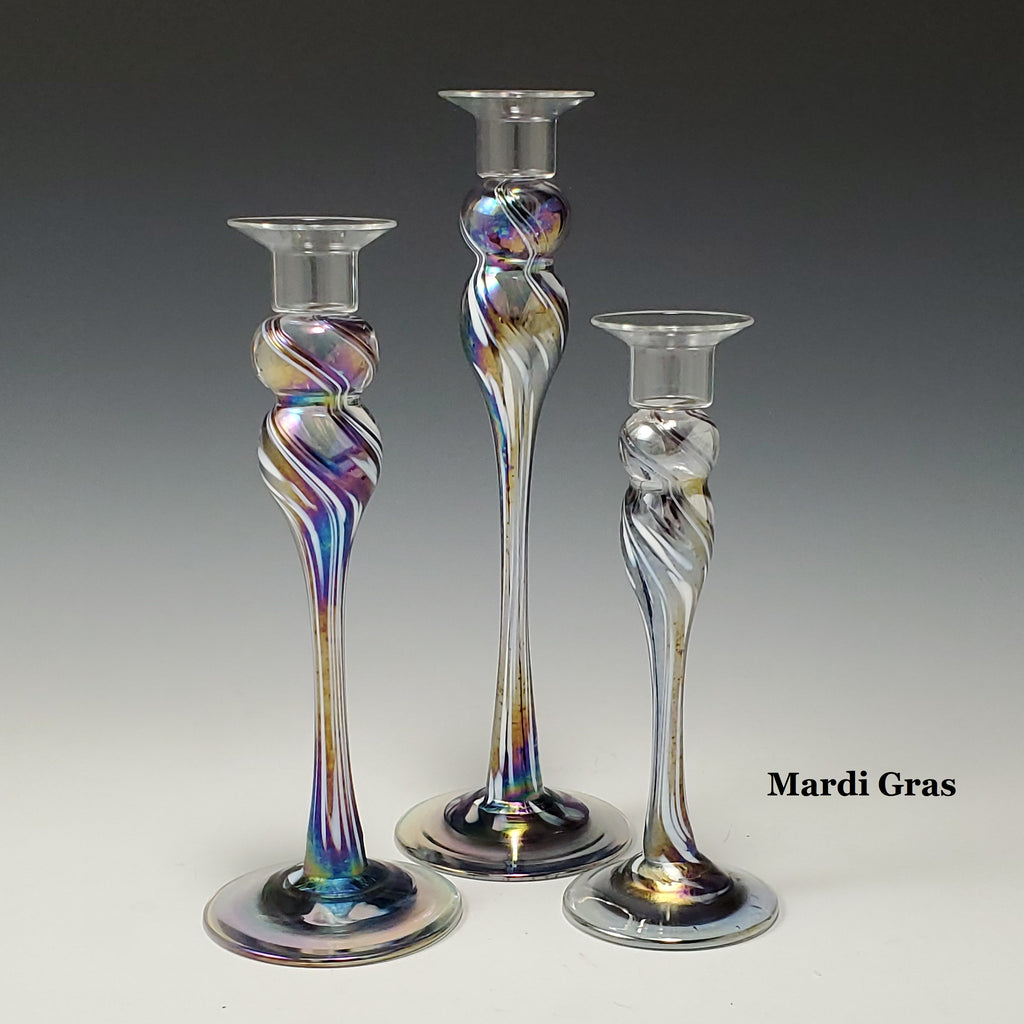 Candlestick Trio - Rosetree Blown Glass Studio and Gallery | New Orleans