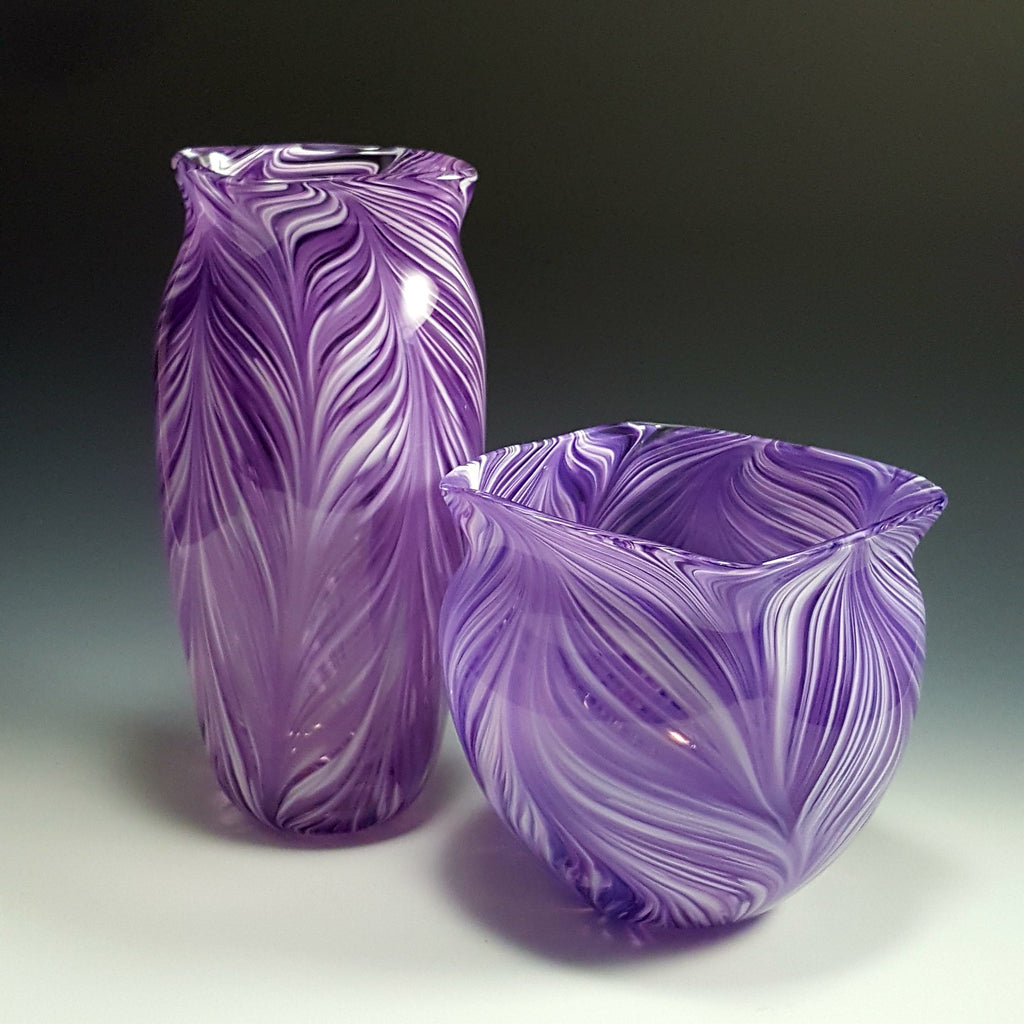 Peacock Bowl - Rosetree Blown Glass Studio and Gallery | New Orleans