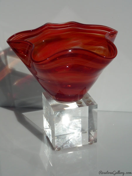 Fluted Bowl Award - Rosetree Blown Glass Studio and Gallery | New Orleans