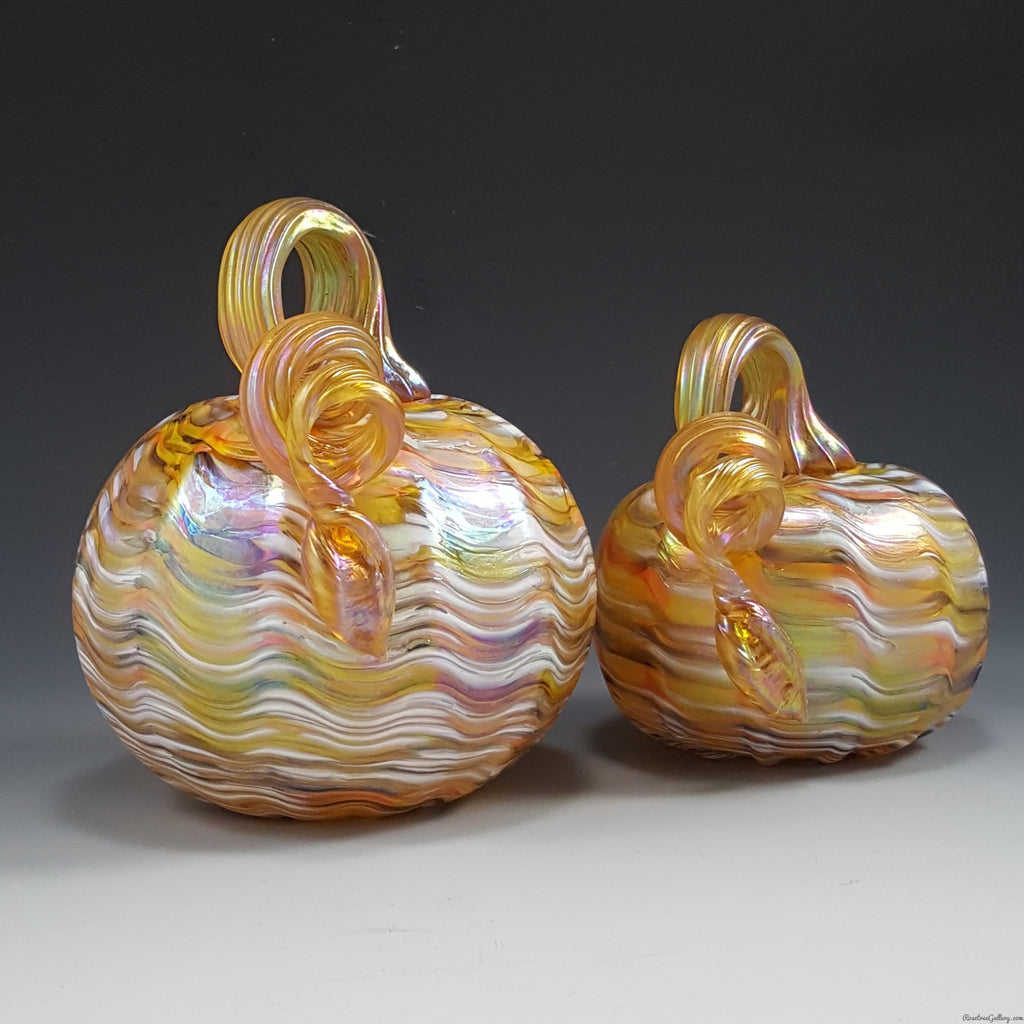 Iridescent Pumpkins - Rosetree Blown Glass Studio and Gallery | New Orleans