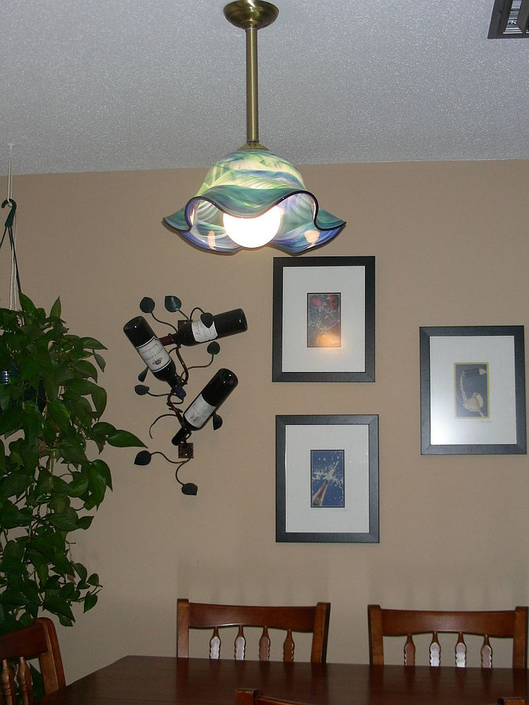 Down Ceiling Fixtures - Rosetree Blown Glass Studio and Gallery
