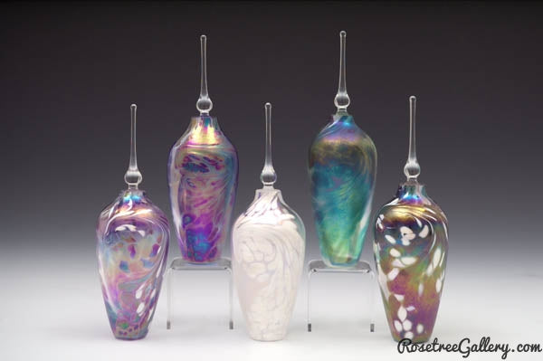 Iridescent Perfume Bottles - Rosetree Blown Glass Studio and Gallery | New Orleans