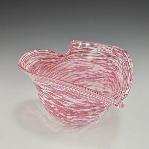 Heart Bowl - Pink - Rosetree Blown Glass Studio and Gallery