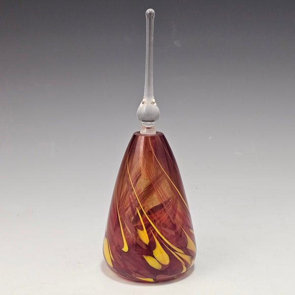 Triangle Scent Bottle - Hot Mix - Rosetree Blown Glass Studio and Gallery