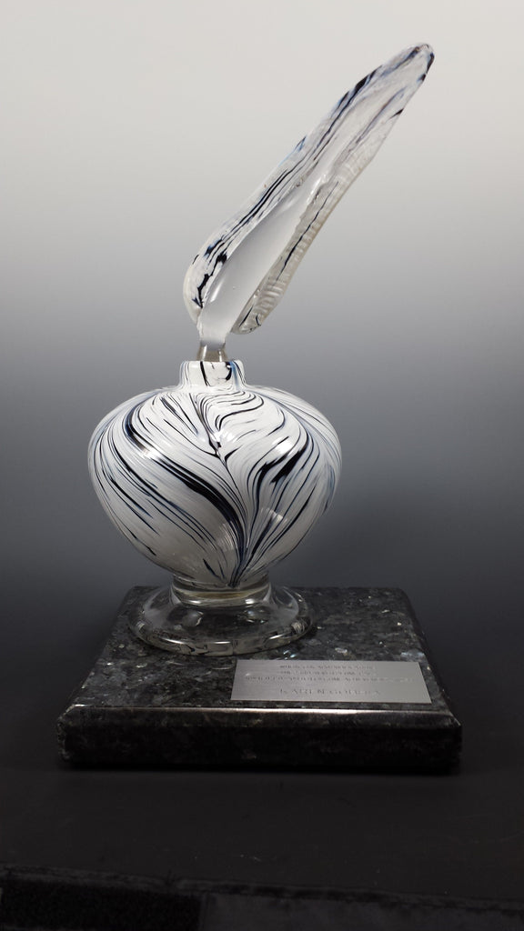 Ink Bottle & Quill Award - Rosetree Blown Glass Studio and Gallery | New Orleans