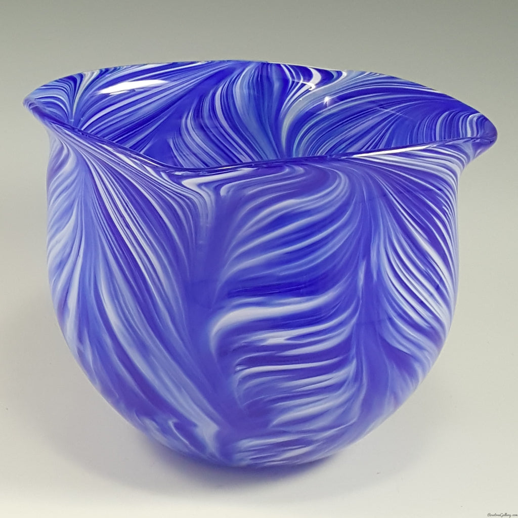 Peacock Bowl - Rosetree Blown Glass Studio and Gallery | New Orleans