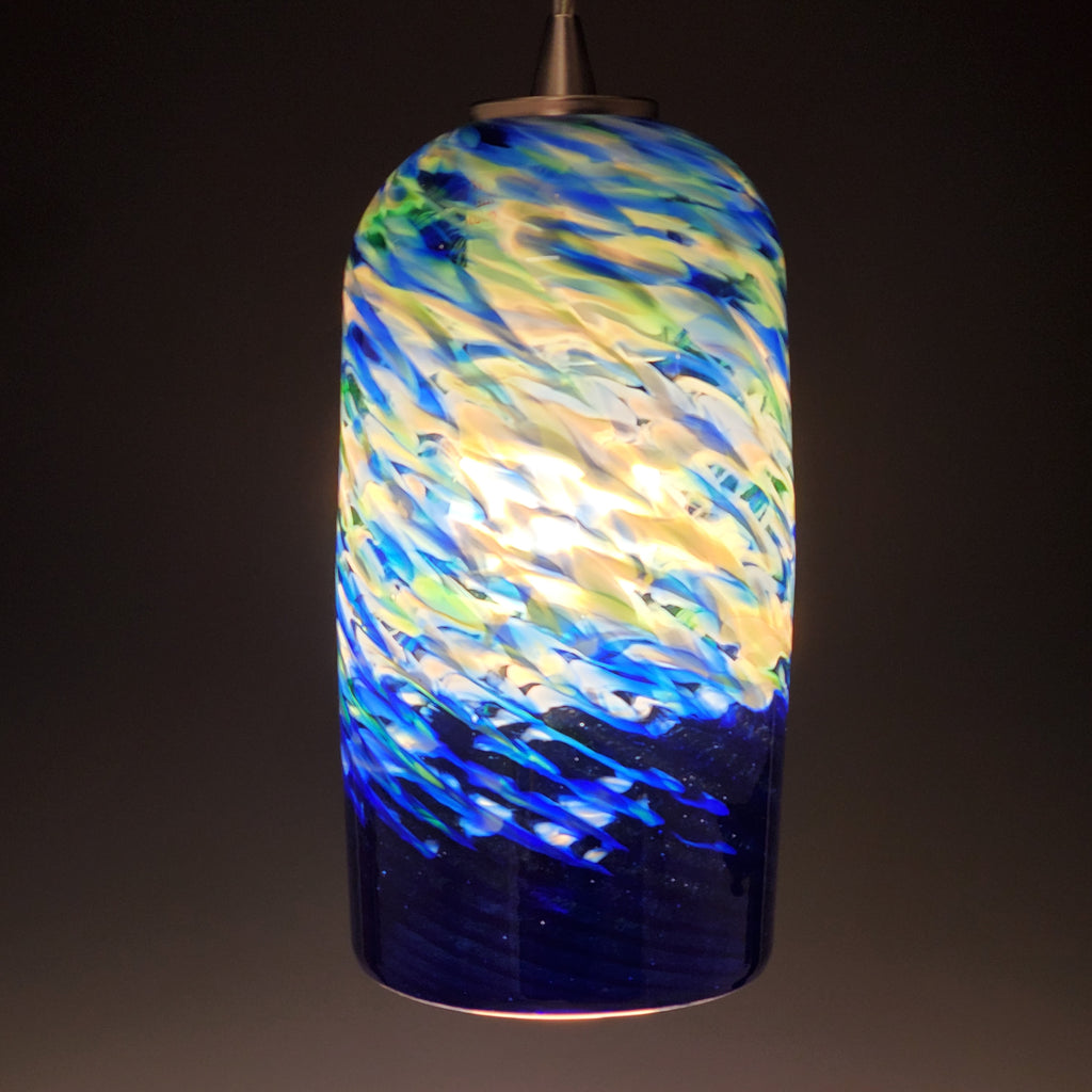 Spiral Pendant Light - Rosetree Blown Glass Studio and Gallery | New Orleans