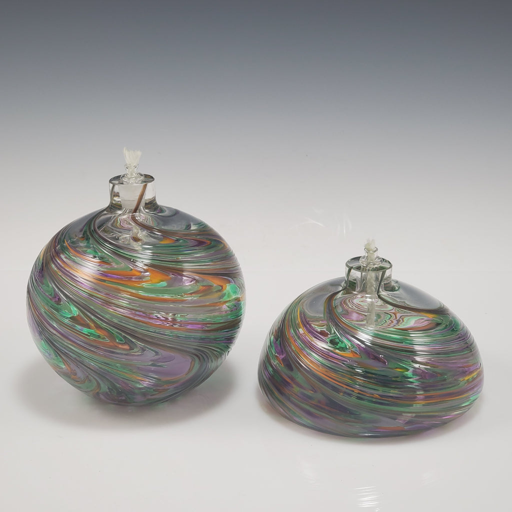 Carnival Oil Candle - Rosetree Blown Glass Studio and Gallery | New Orleans