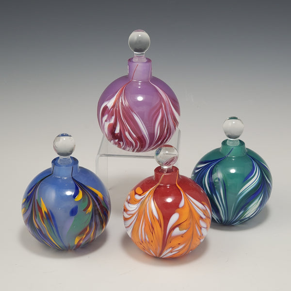 Feather Perfume Bottle - Rosetree Blown Glass Studio and Gallery