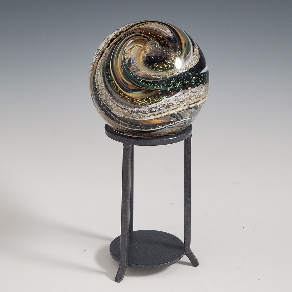Marble/Globe Metal Stand - Rosetree Blown Glass Studio and Gallery
