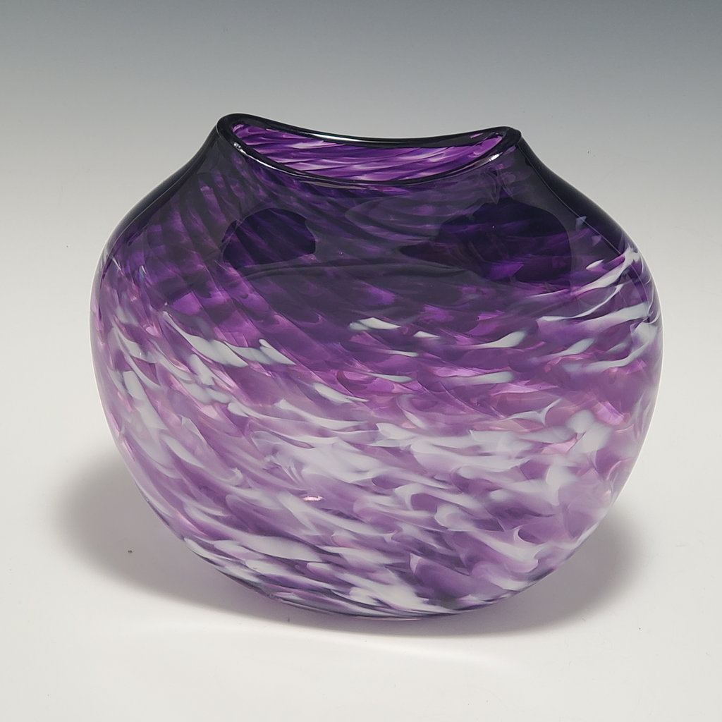 Spiral Disc Vase - Rosetree Blown Glass Studio and Gallery | New Orleans