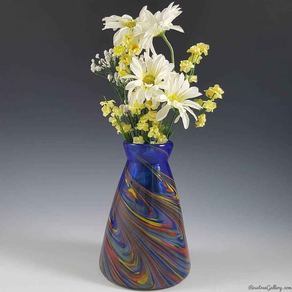 Double Angle Vase - Rosetree Blown Glass Studio and Gallery | New Orleans