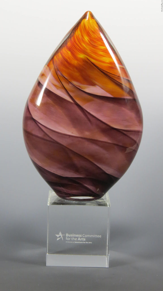 Teardrop Award - Rosetree Blown Glass Studio and Gallery | New Orleans