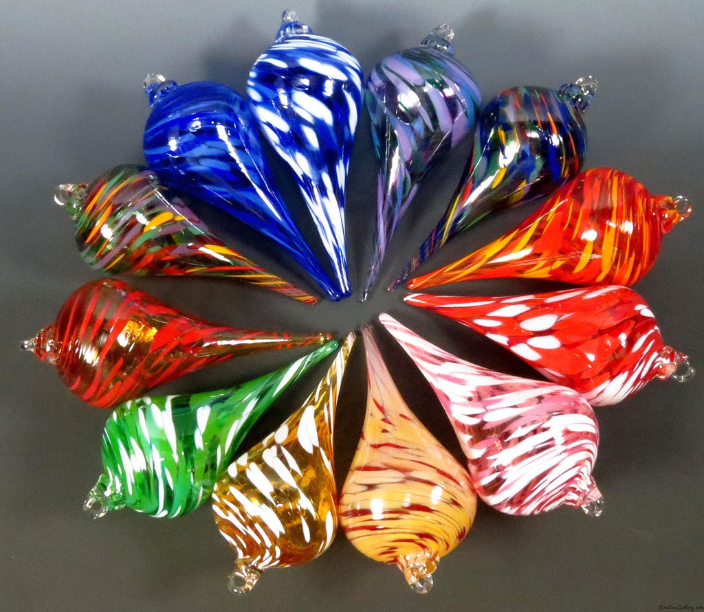 Pointed Ornaments - Rosetree Blown Glass Studio and Gallery | New Orleans