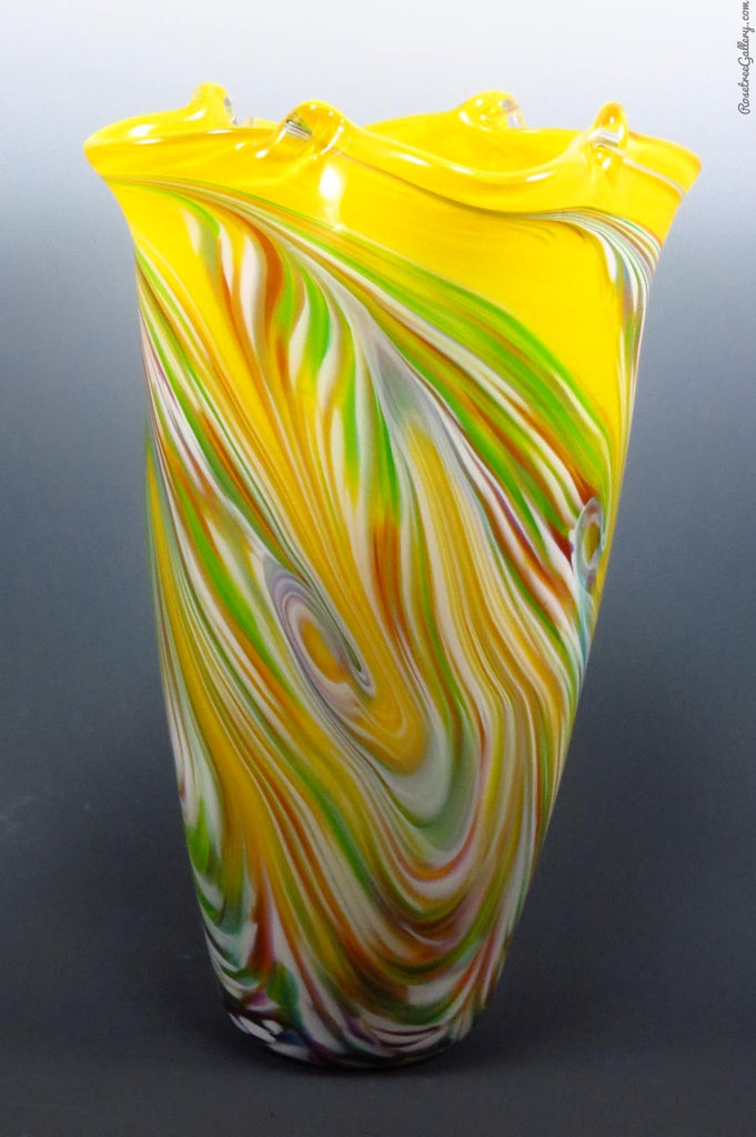 Color Pinched Vase - Rosetree Blown Glass Studio and Gallery | New Orleans