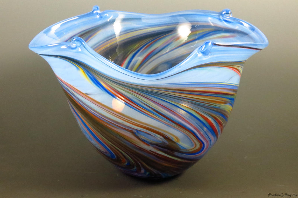 Color Pinched Bowls - Rosetree Blown Glass Studio and Gallery | New Orleans