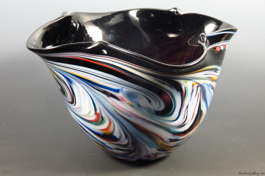 Color Pinched Bowls - Rosetree Blown Glass Studio and Gallery | New Orleans