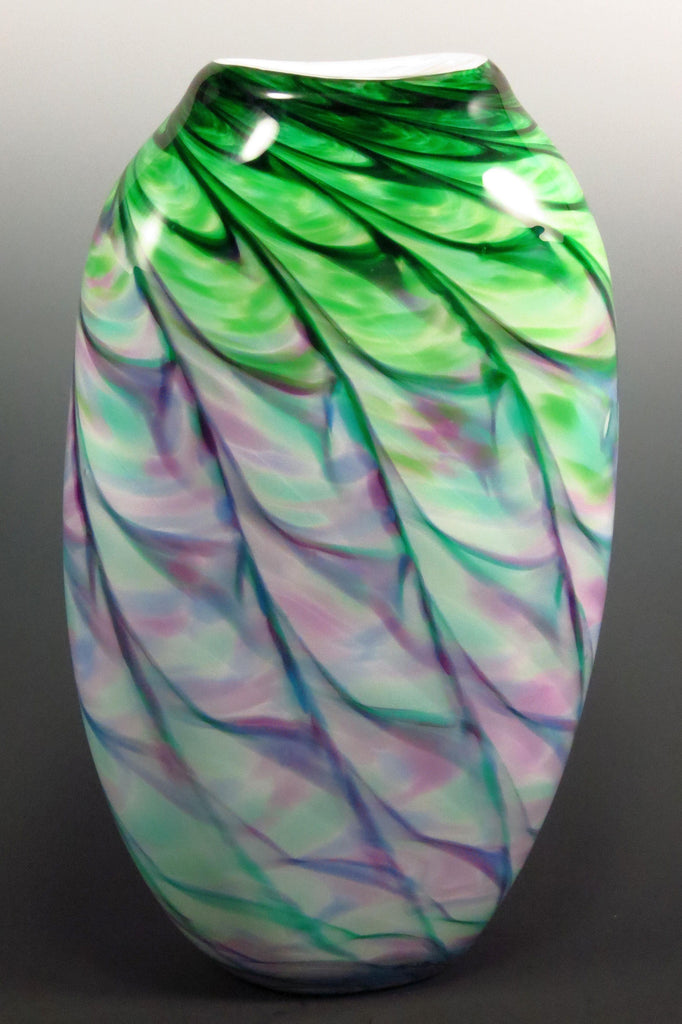 Tall Flat Optic Vase - Rosetree Blown Glass Studio and Gallery